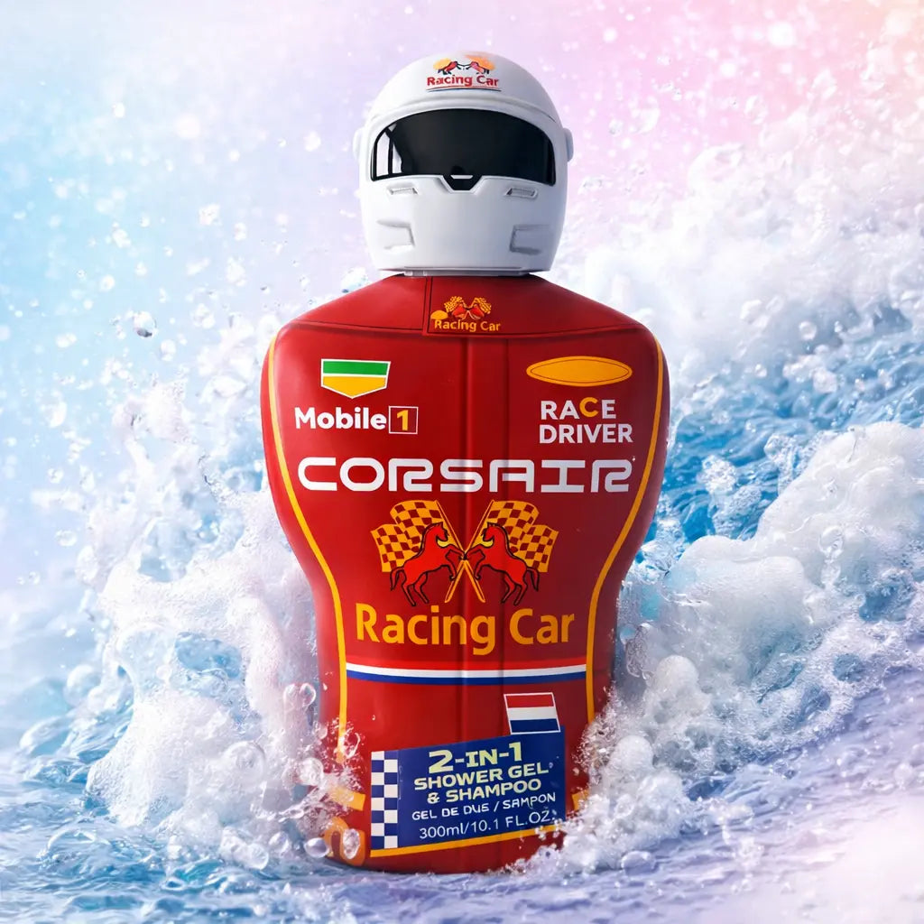 2 in 1 Shower Gel & Shampoo Race Driver Red Corsair