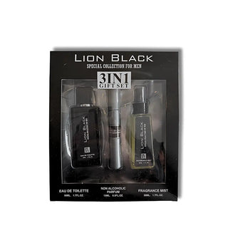 BN Parfumes Lion Black 3IN1 Gift Set For Men Edenhorn & Co