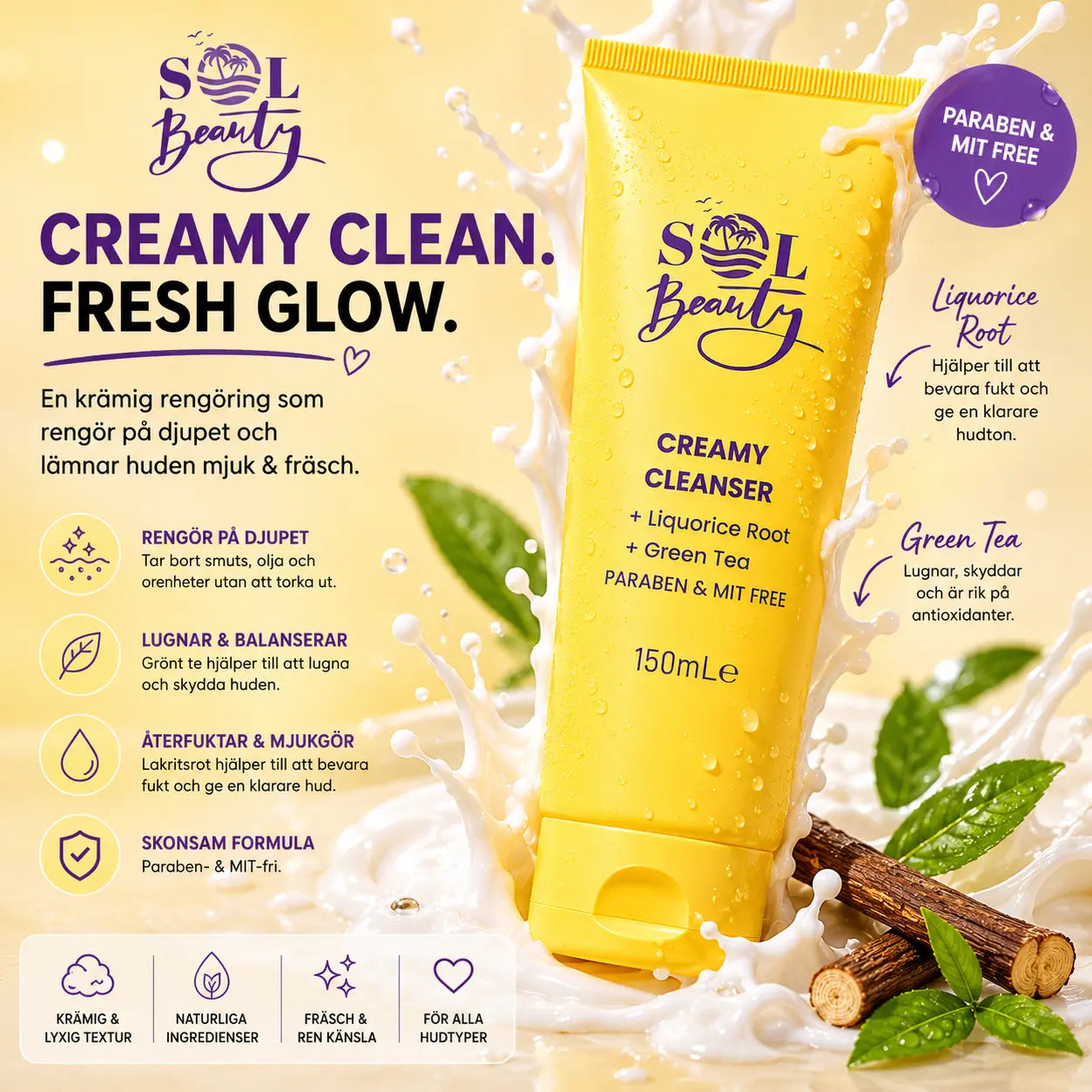 Creamy Cleanser 150 ml Sol Beauty