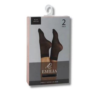 Emilia Ankelstrumpa 20 DEN 2-Pack Wiges