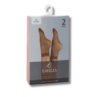 Emilia Ankelstrumpa 20 DEN 2-Pack Wiges