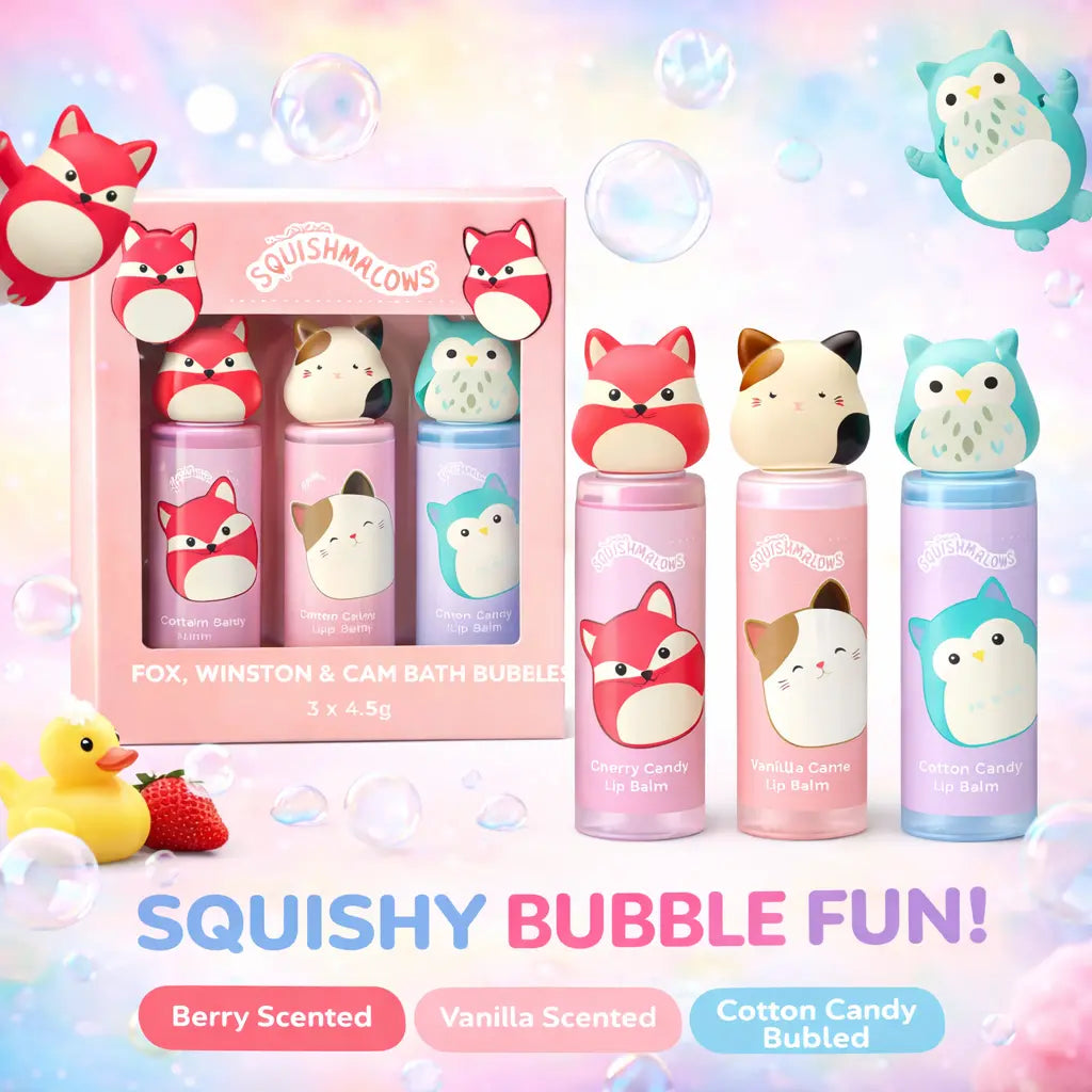 Fifi, Winston & Cam Bath Bubbles Squishmallows