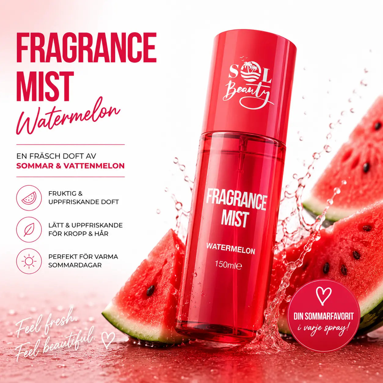 Fragrance Mist Watermelon 150 ml Sol Beauty