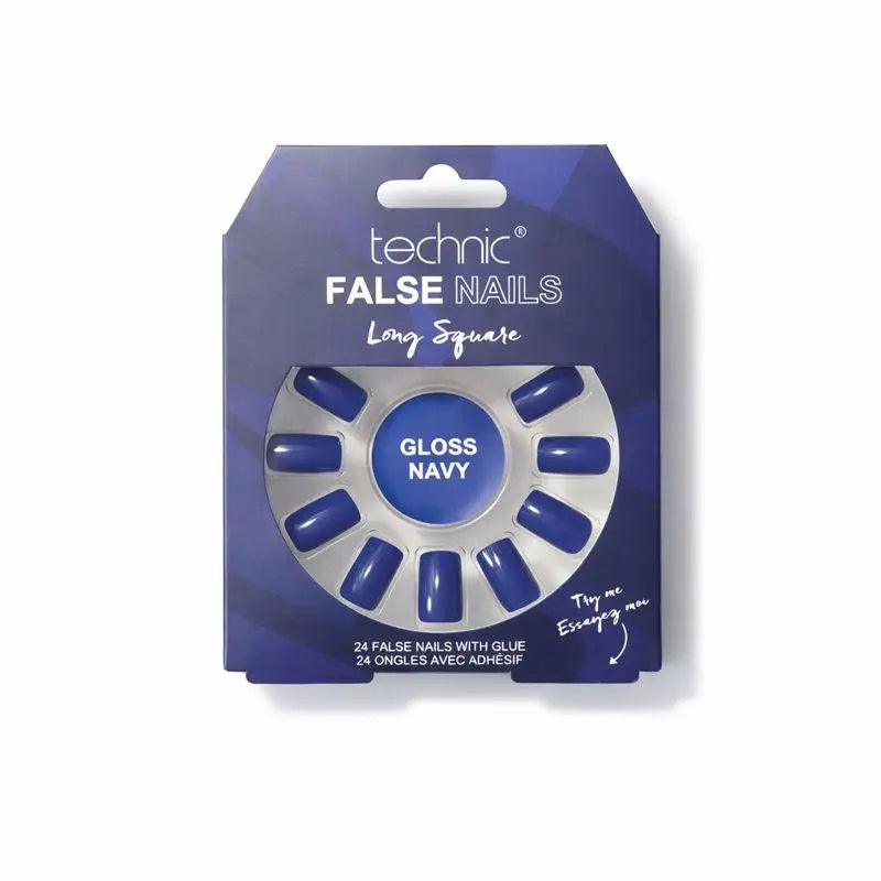 Lösnaglar Gloss Navy Technic