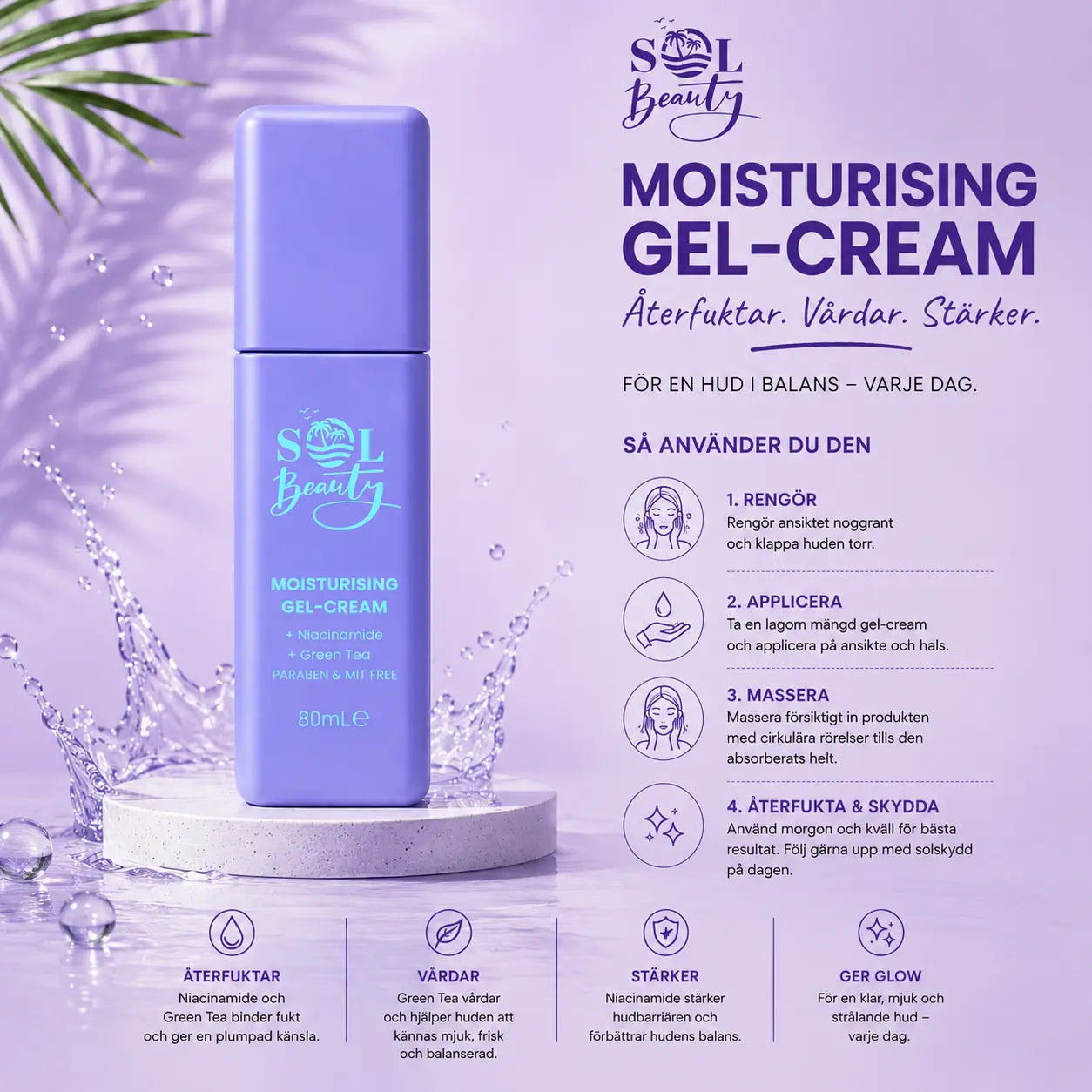 Moisturising Gel-Cream 80 ml Sol Beauty