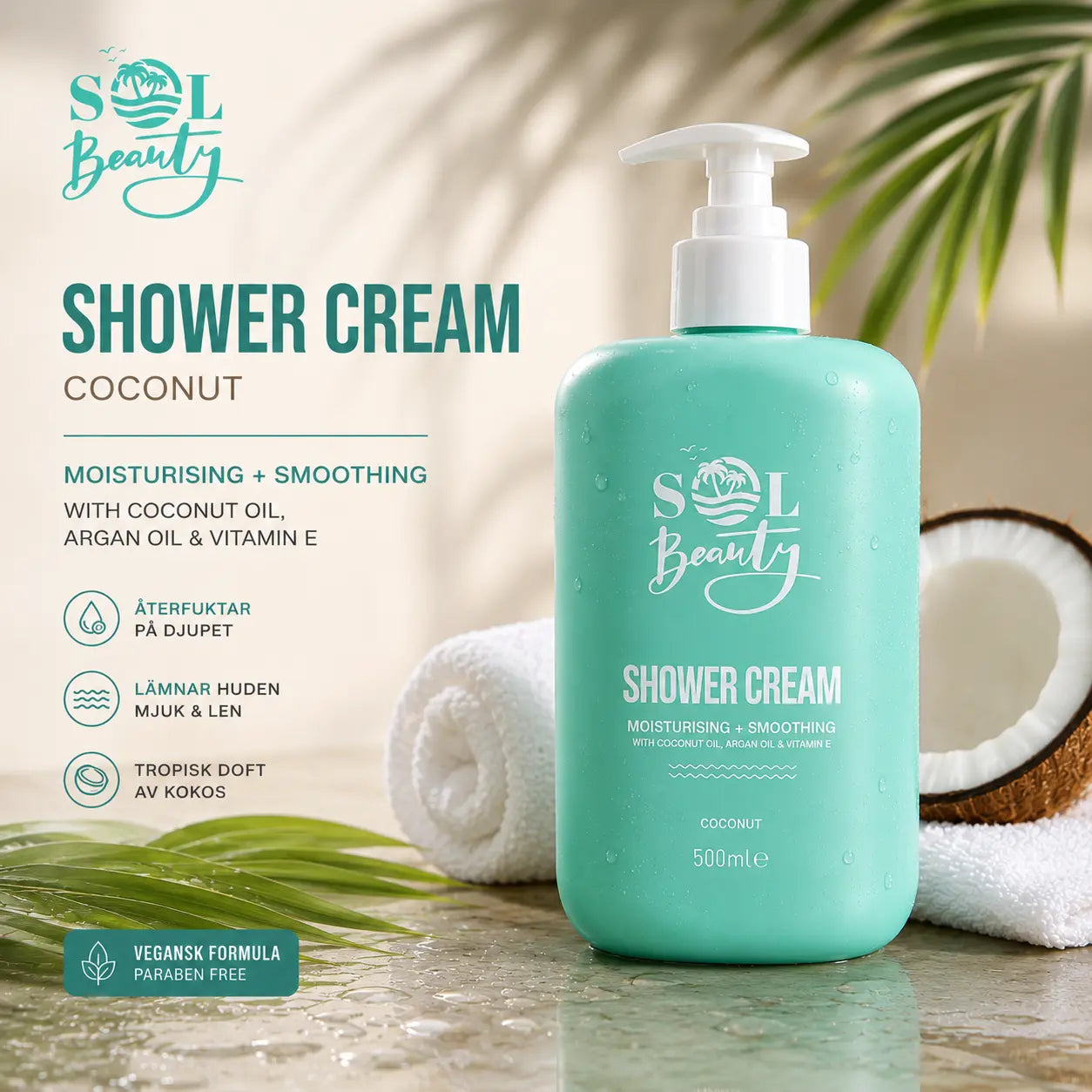 Moisturising Shower Cream Coconut 500 ml Stellaz.se