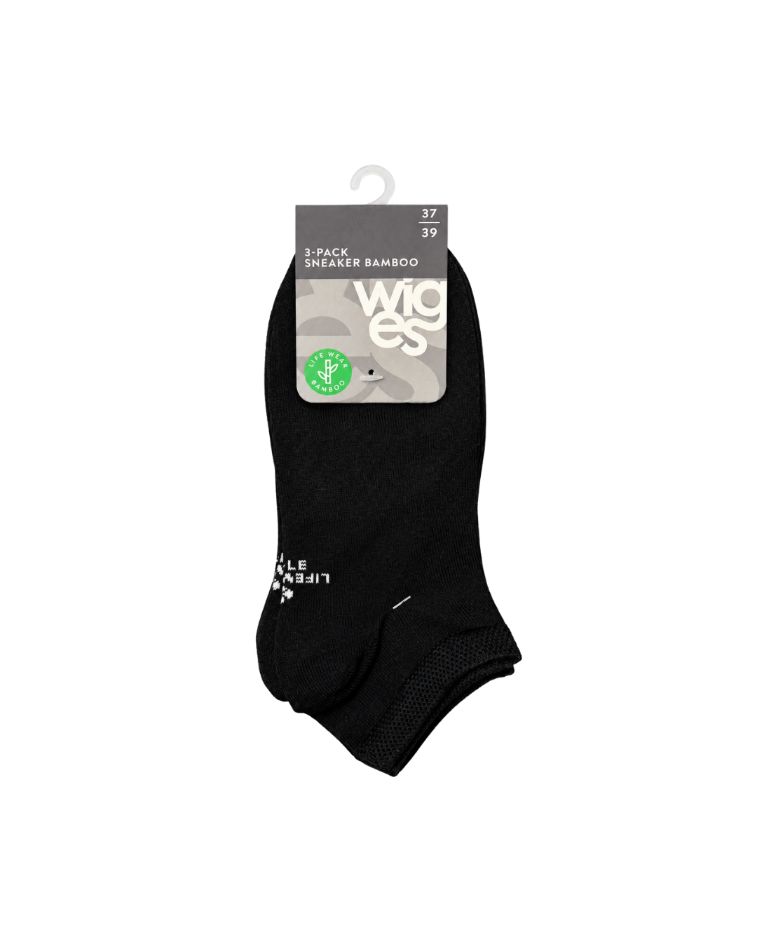 Bamboo Ankle Socks 3-Pack Black