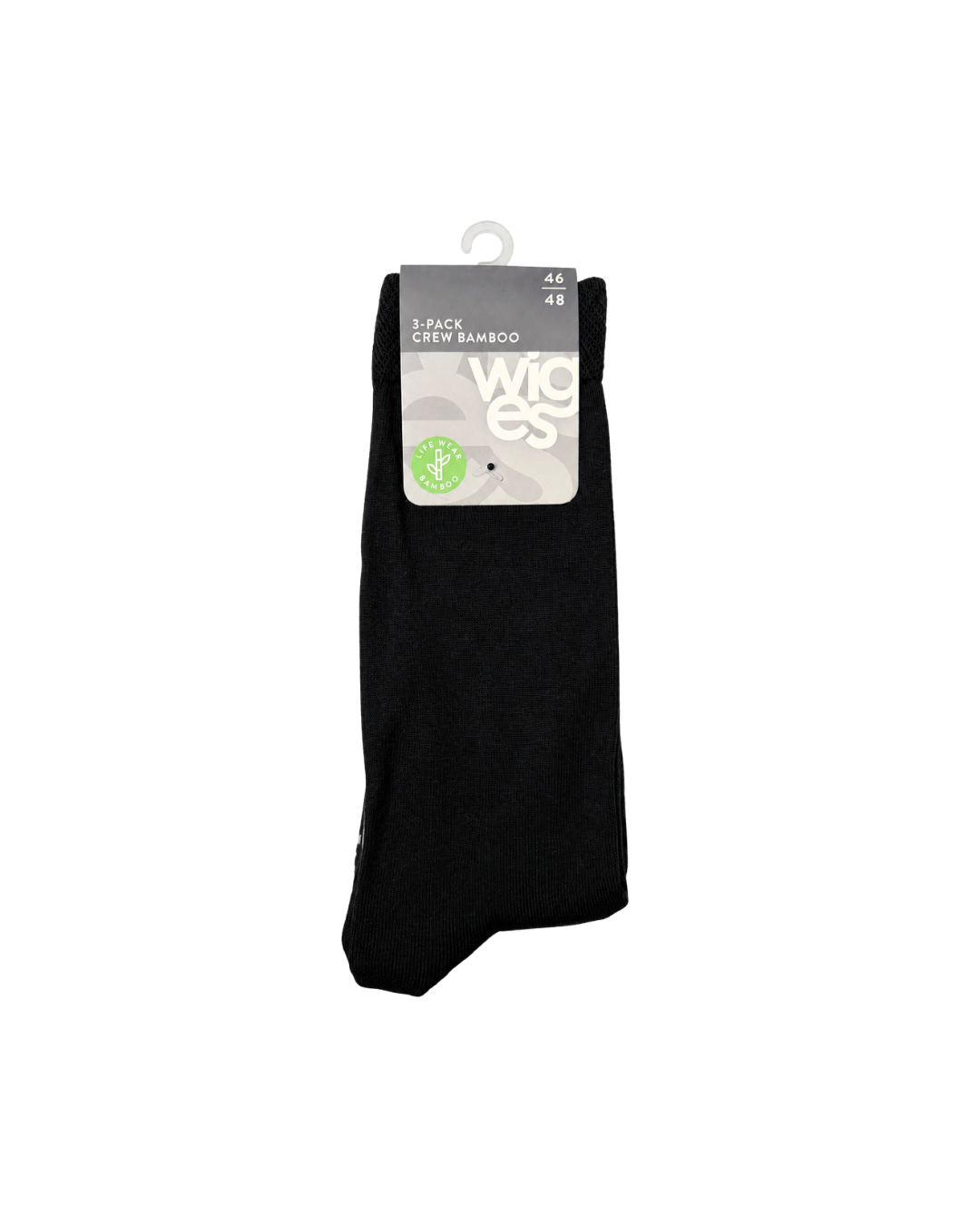 Bamboo Crew Socks 3-Pack Black