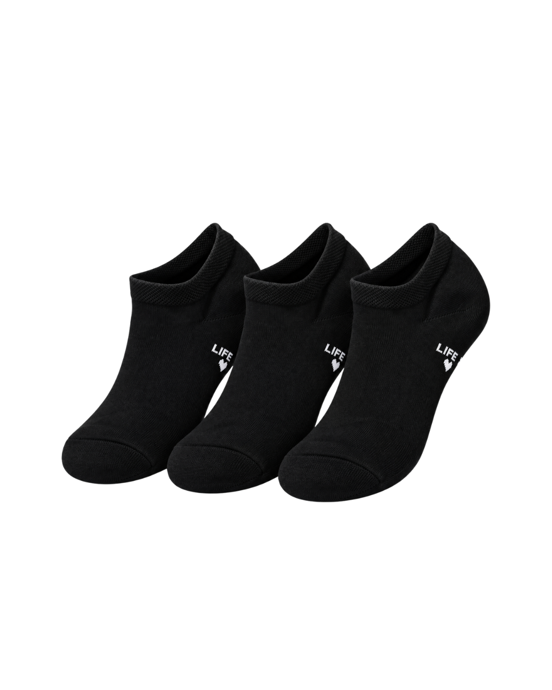 Bamboo Ankle Socks 3-Pack Black
