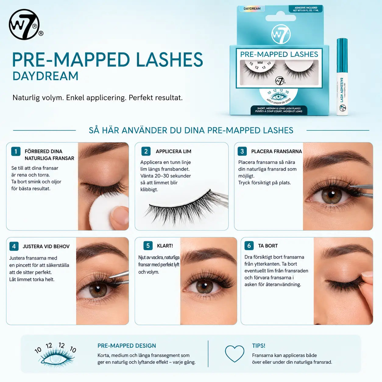 Pre-mapped Lashes Daydream W7