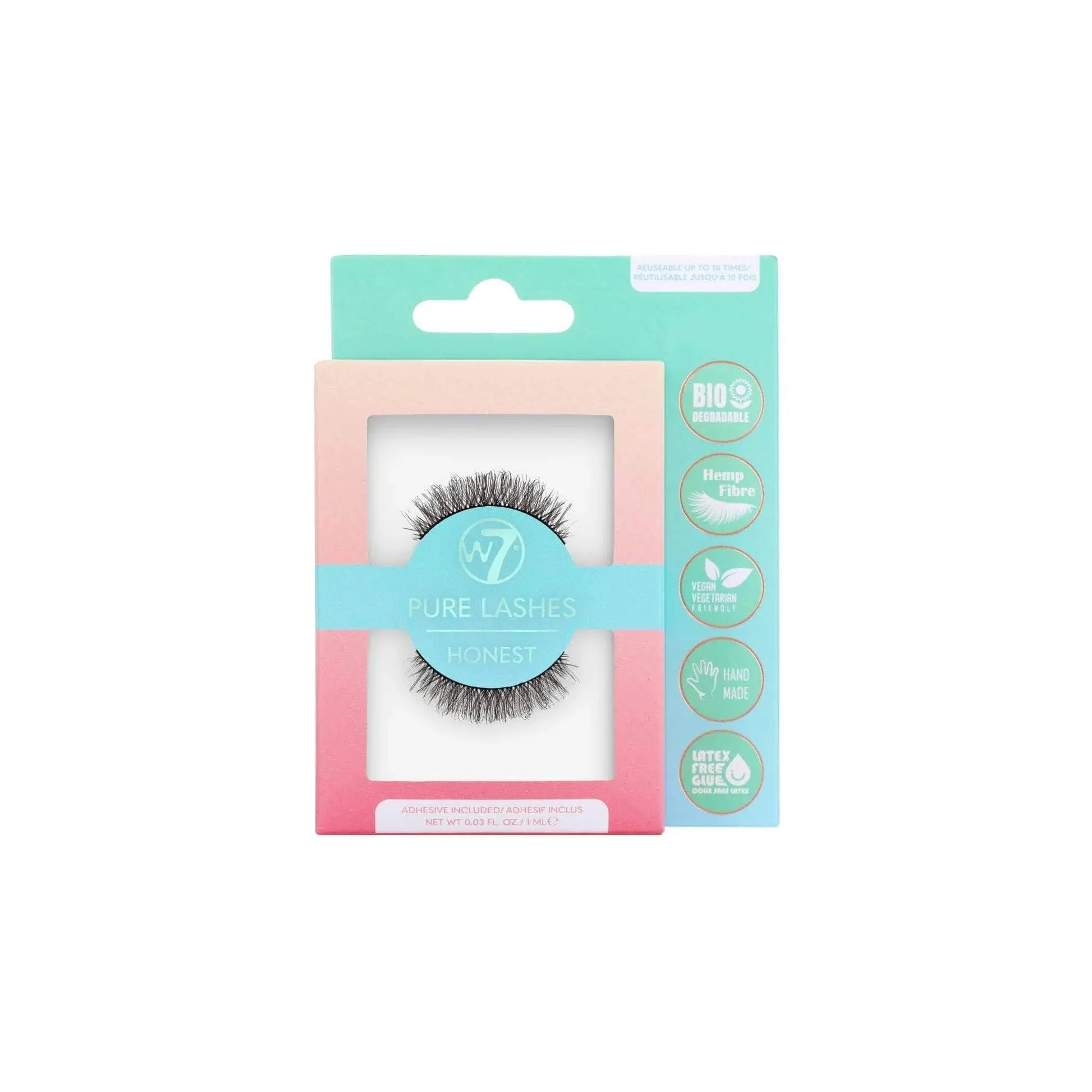 Pure Lashes - biologiskt nedbrytbara lösfransar W7