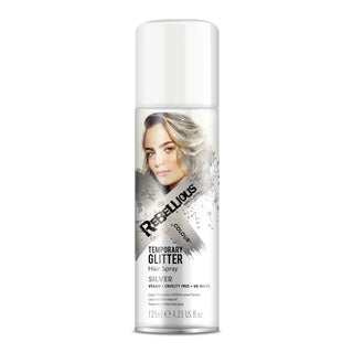 Rebellious Colour Temporary Glitter Hair Spray - Silver - Stellaz.se