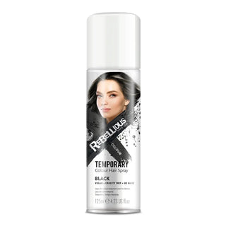 Rebellious Colour Temporary Hair Spray - Black - Stellaz.se