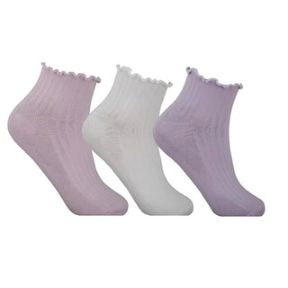 Ribbad barnstrumpa Cotton 3-Pack Wiges