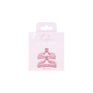 W7 Pink Satin Hair Clips 2-pack