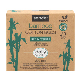 Sence Essentials Bamboo Cotton Buds 200 st - Stellaz.se