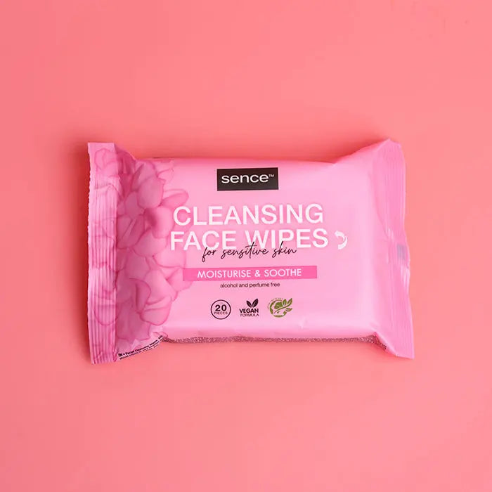 Sence Essentials - Moisturise & Soothe Cleansing Face Wipes For Sensitive Skin - Stellaz.se