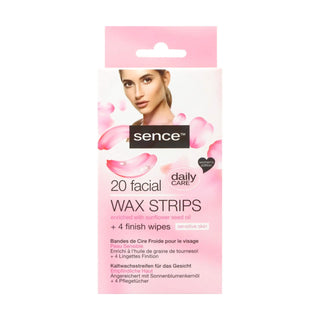 Sence Essentials - Wax Strips 20pcs Face Sensitive Skin + 4 finish wipes - Stellaz.se