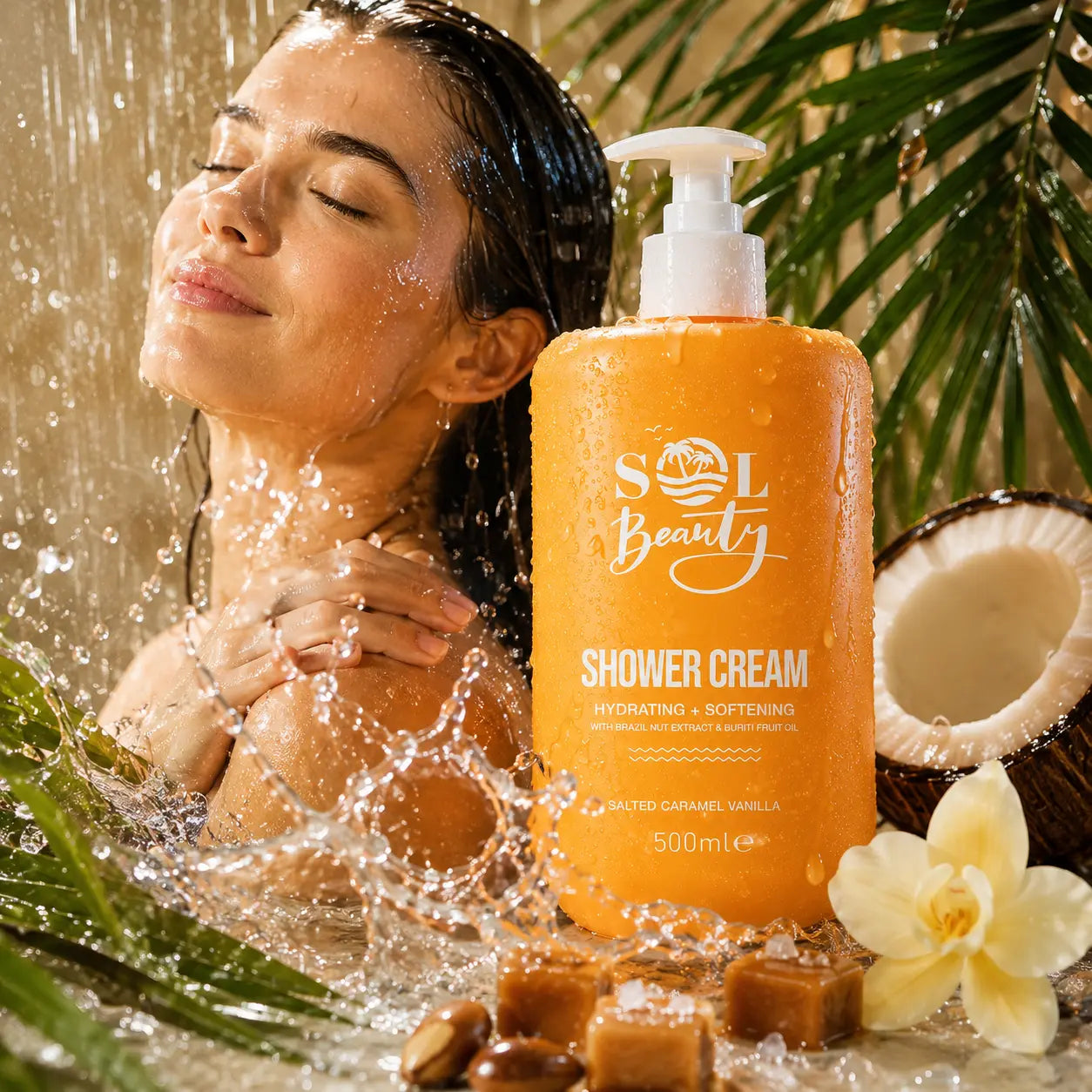 Shower Cream Salted Caramel & Vanilla 500 ml Sol Beauty
