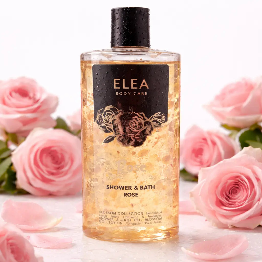 Shower & Bath Gel 440 ml - Handplockade rosor Elea Professional