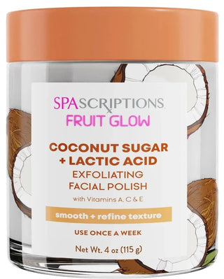 SpaScriptions - Coconut Sugar + Lactic Acid Exfoliating Facial Polish - Stellaz.se