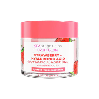 SpaScriptions - Fruit Glow Strawberry + Hyaluronic Acid Glowing Facial Moisturizer - Stellaz.se