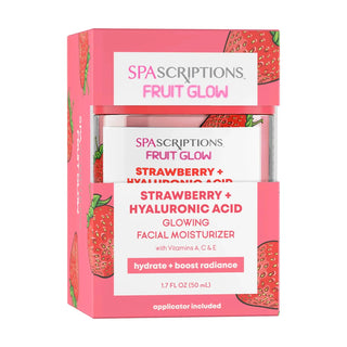 SpaScriptions - Fruit Glow Strawberry + Hyaluronic Acid Glowing Facial Moisturizer - Stellaz.se