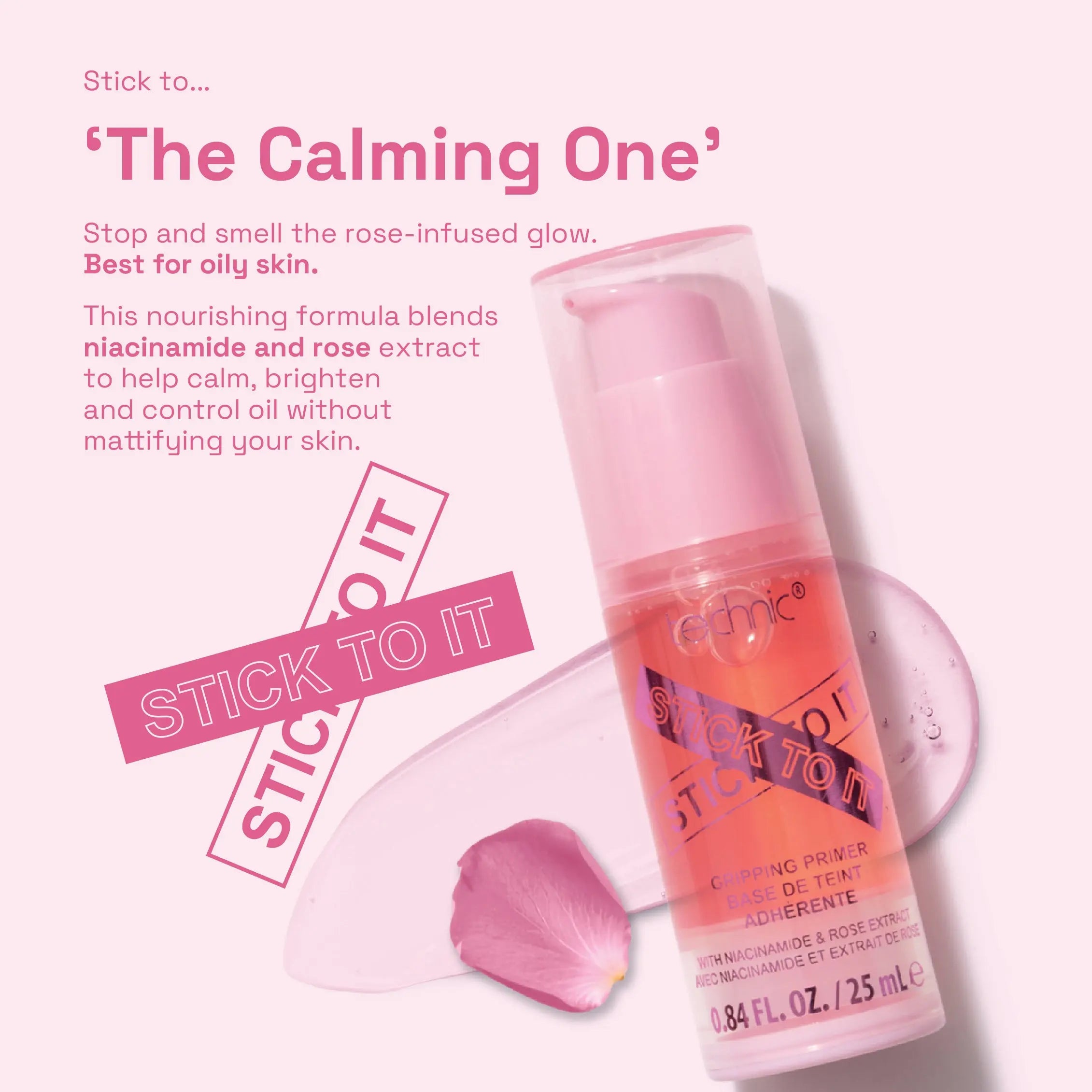 Stick To It Gripping Primer With Hyauronic Acid & Rose Extract Technic