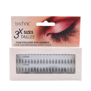 Technic 3X Sizes Tailles - False Eyelashes With Adhesive - Stellaz.se