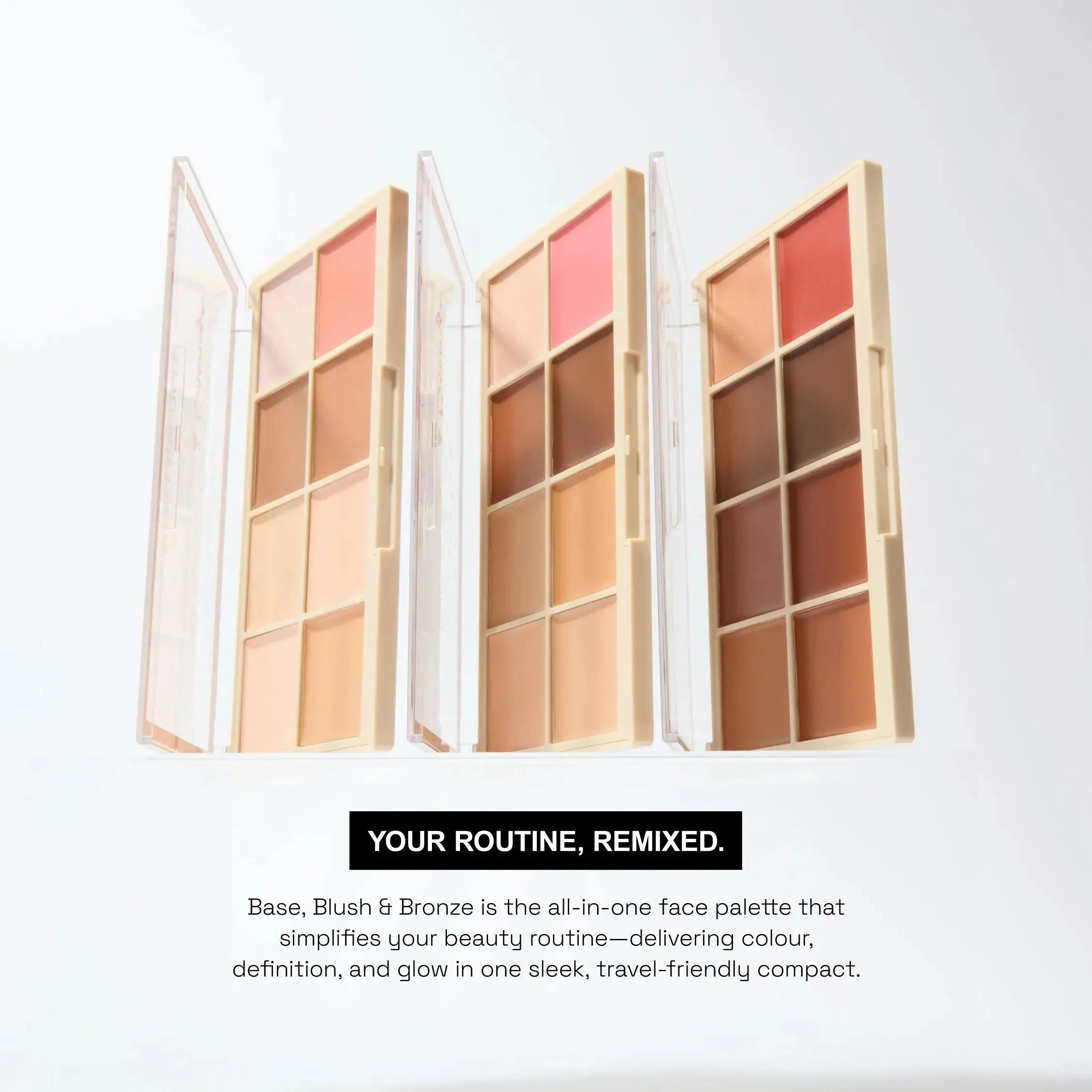 Technic Base, Blush & Bronze Cream Face Palette - Light Technic