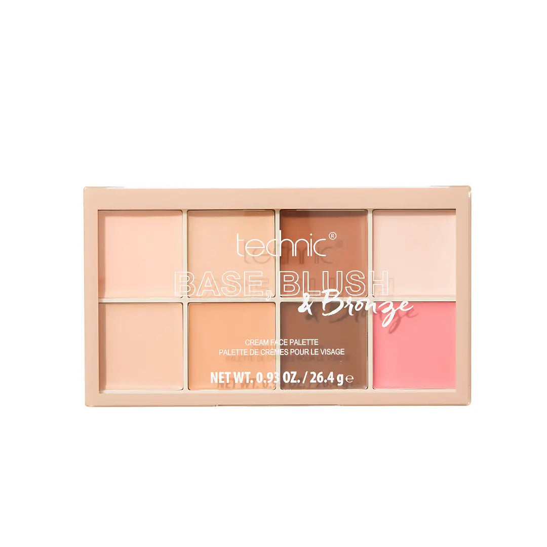 Technic Base, Blush & Bronze Cream Face Palette - Medim Technic