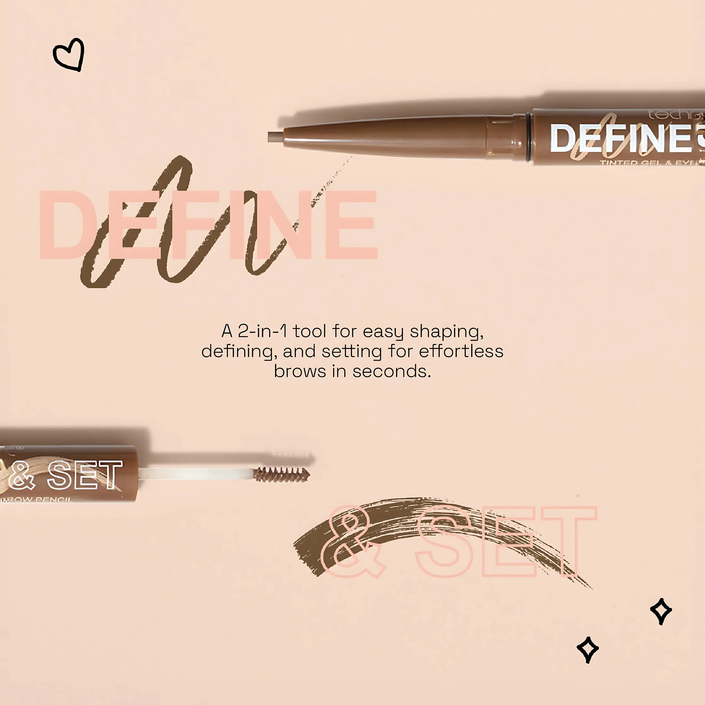 Technic Define & Set - Tinted Gel & Eyebrow pencil Technic