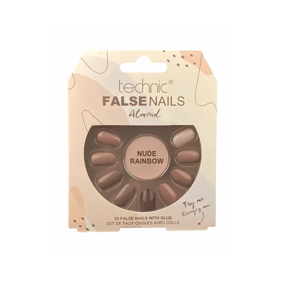 Technic False Nails Almond - Nude Rainbow Stellaz.se