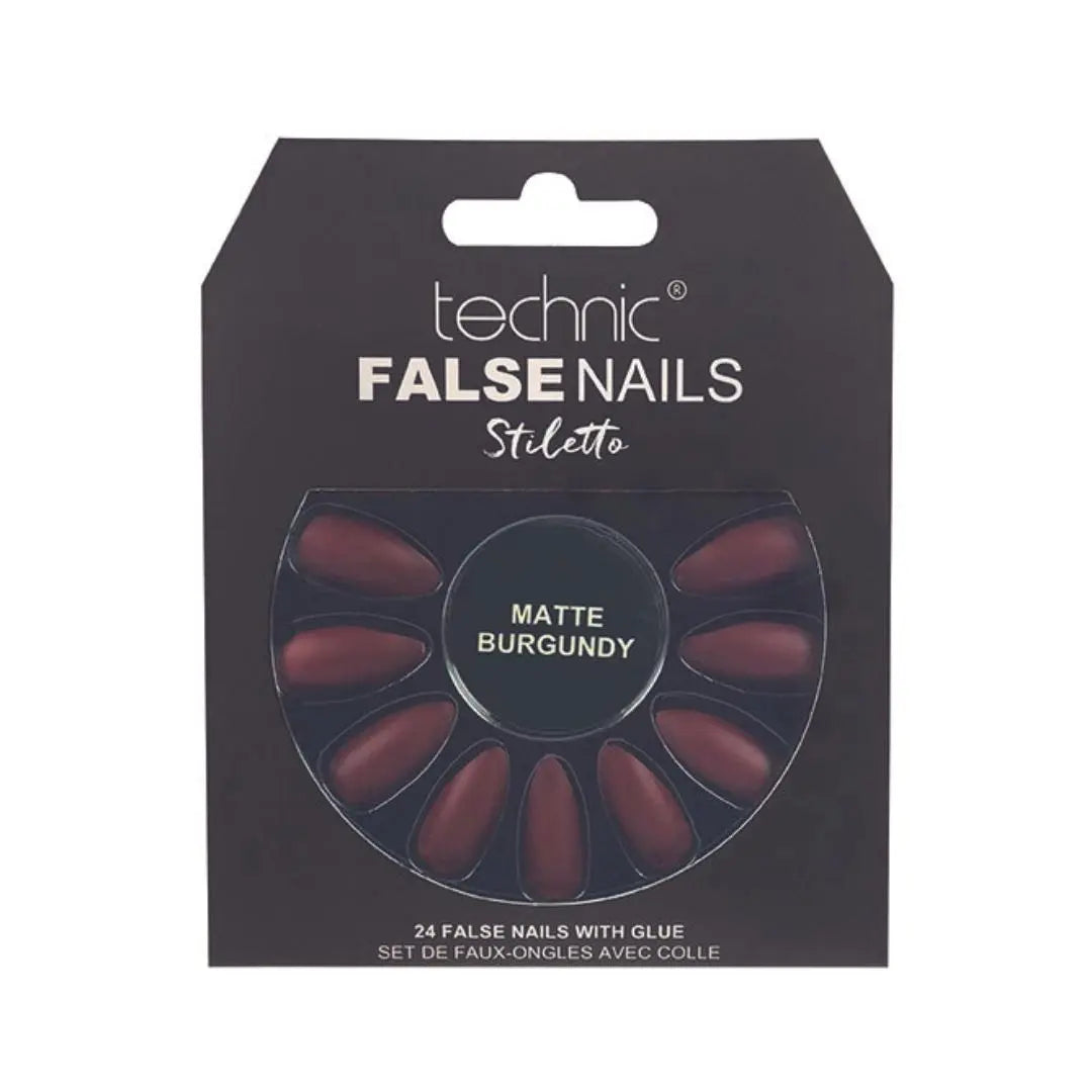 Technic False Nails Matte Burgundy Technic
