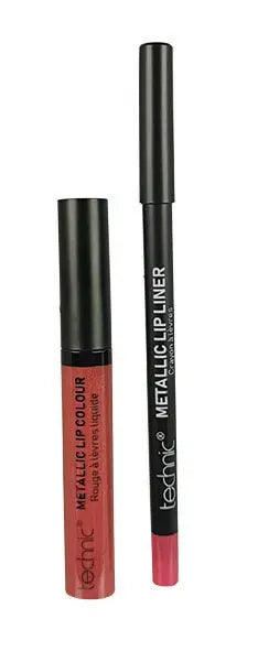 Technic Lip Kit Metallic Lipgloss & Lip Pencil - Rose Quartz - Stellaz.se