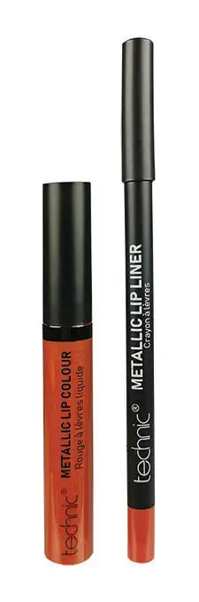 Technic Lip Kit Metallic Lipgloss & Lip Pencil - Spiced Pumpkin - Stellaz.se