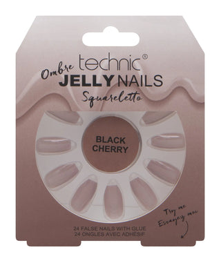 Technic  Ombre Jelly Nail Squareletto - Black Cherry - Stellaz.se