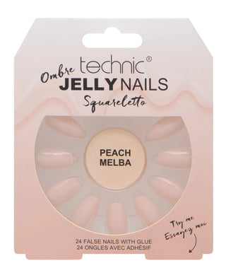 Technic Ombre Jelly Nail Squareletto - Peach Melba - Stellaz.se