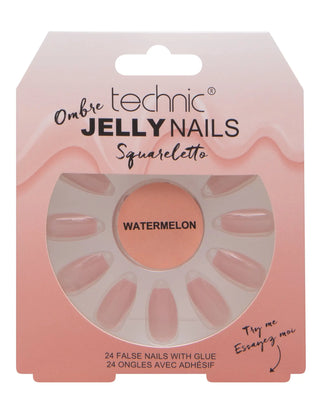 Technic Ombre Jelly Nail Squareletto - Watermelon - Stellaz.se