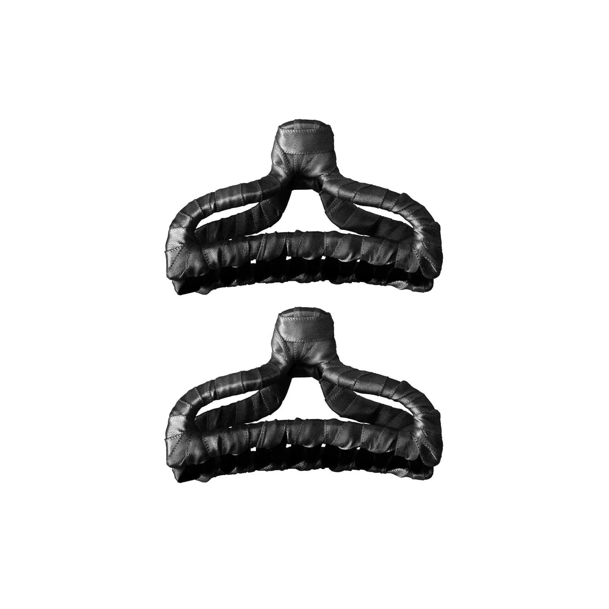 W7 Black Satin Hair Clips 2-pack W7