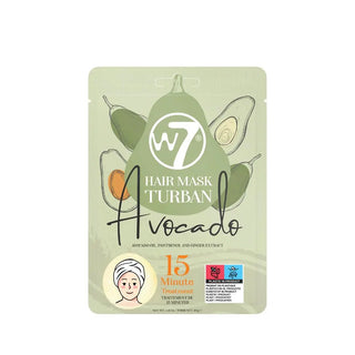 W7 Hair Mask Turban With Avocado, Panthenol & Ginger Extract - Stellaz.se