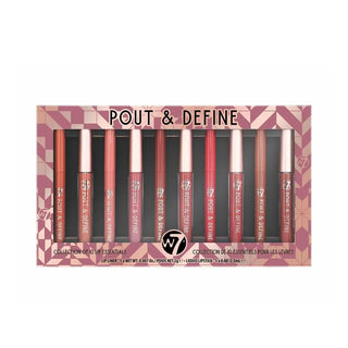 W7 Pout & Define - Collection Of 10 Lip Essentials W7