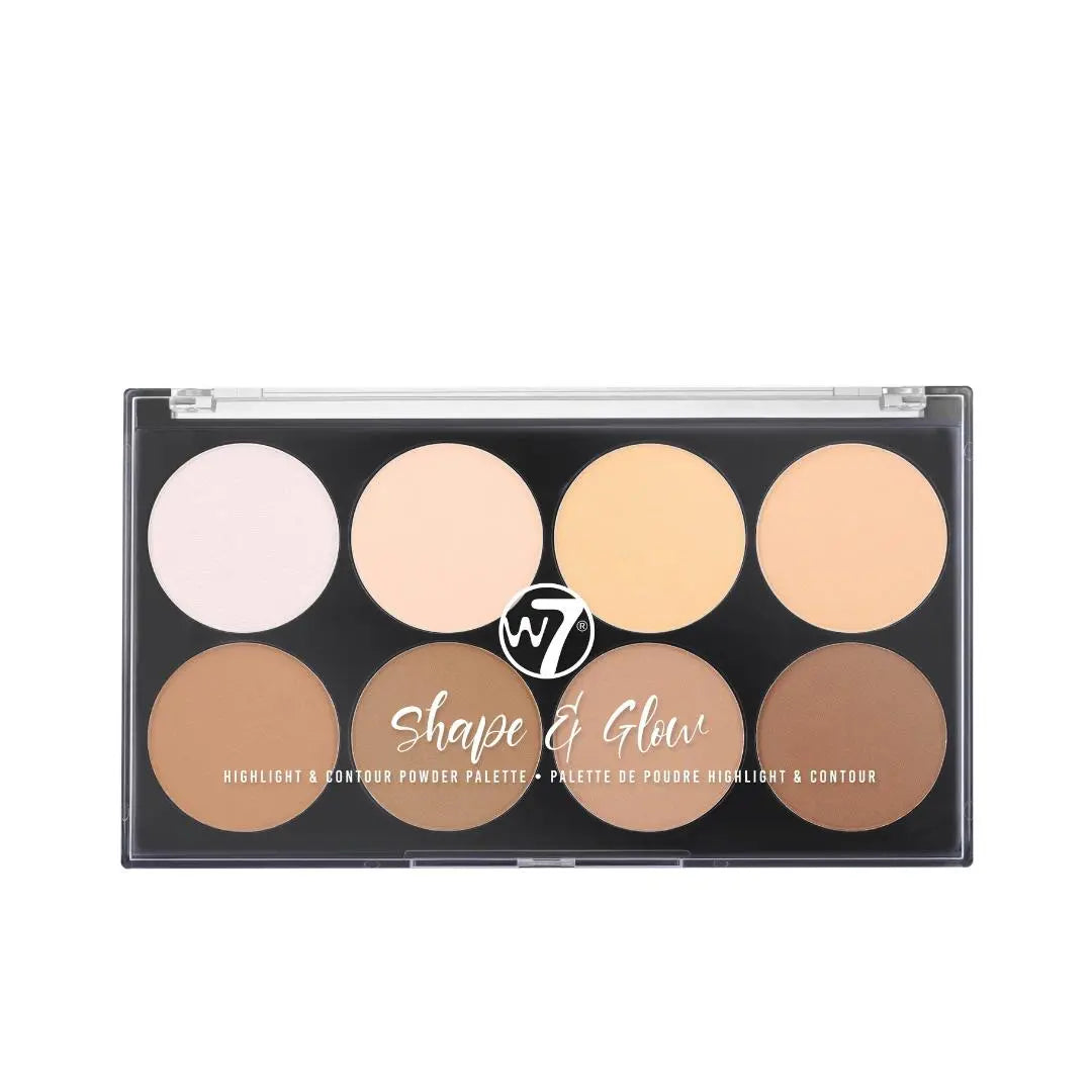 W7 Shape & Glow - Highlighter & Contour Powder Palette - Stellaz.se