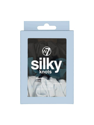 W7 Silky Knots Hair Scrunchies 3 Pack - Marine - Stellaz.se