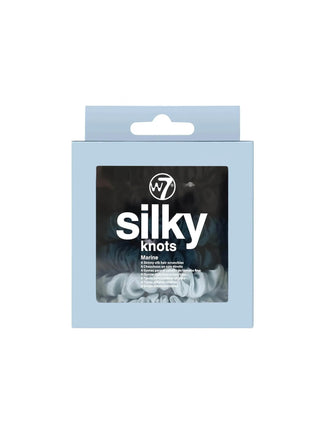 W7 Silky Knots Hair Scrunchies 6 Pack -Marine - Stellaz.se