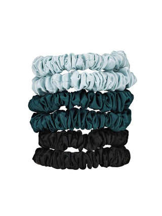 W7 Silky Knots Hair Scrunchies 6 Pack -Marine - Stellaz.se