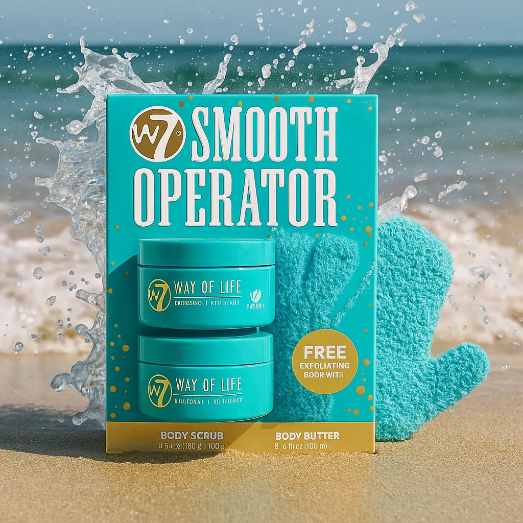 W7 Smooth Operator Body Lotion & Body Scrub Gift Set - Lotus & White Tea W7