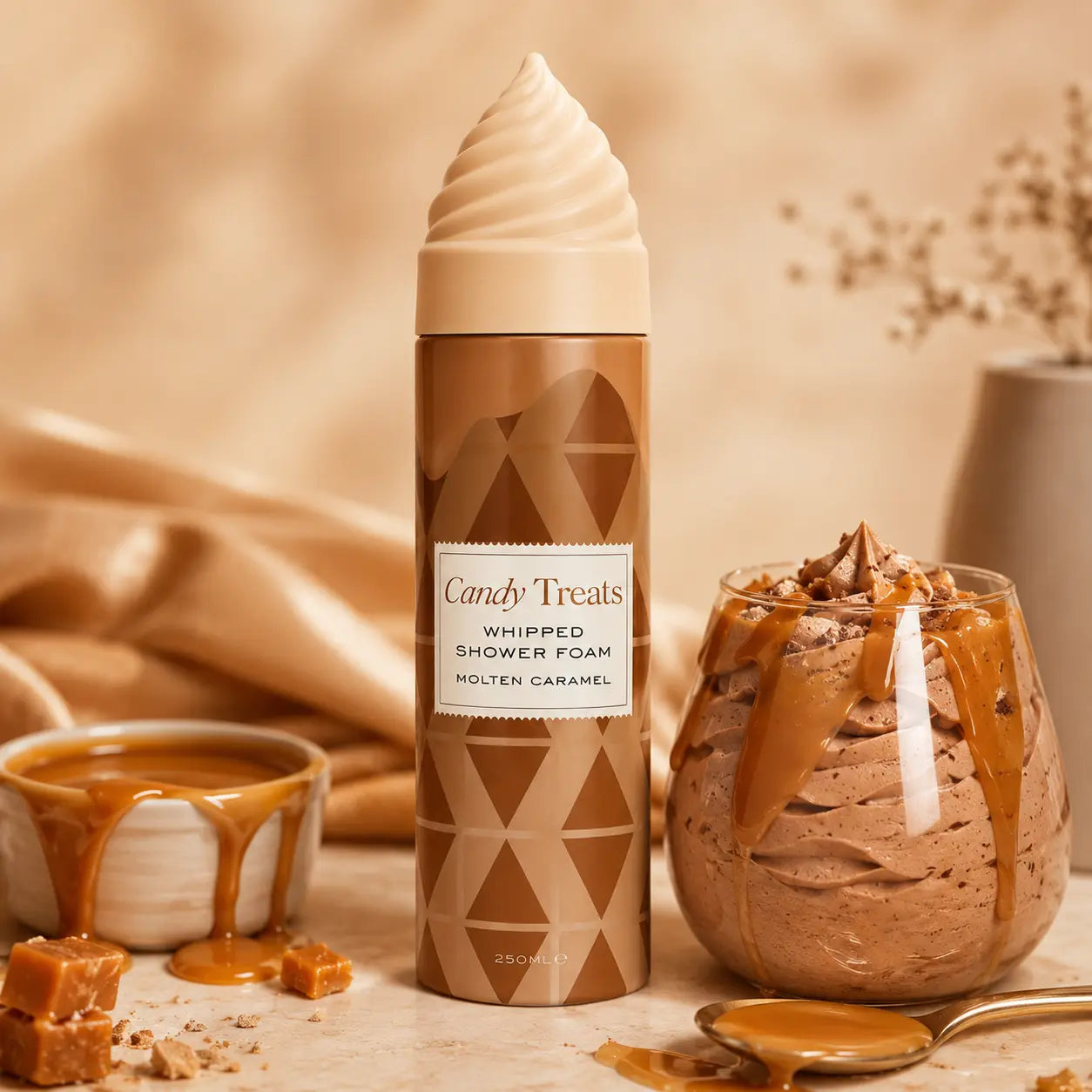 Whipped Shower Foam Molten Caramel Candy Treats